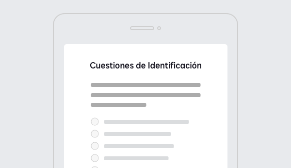 Impresión de pantalla que muestra preguntas que forman parte de KBA dentro de DocuSign Identify.