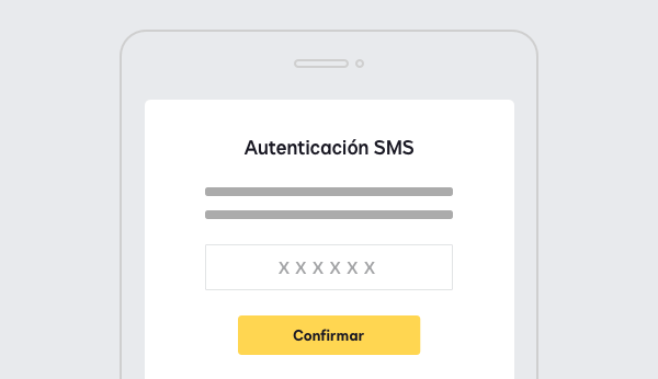 Impresión de pantalla de SMS o autenticación por llamada telefónica con DocuSign Identify.